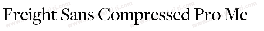 Freight Sans Compressed Pro Medium字体转换
